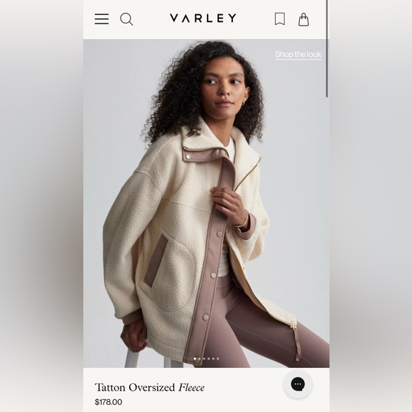Varley Jackets & Blazers - Varley Tatton Fleece Jacket Cool Sand | Size S | Sold Out Size